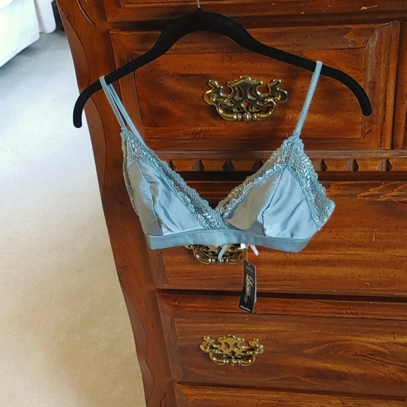 🌻NEW La Vie en Rose Satin Lace Brallette Size Small - Picture 2 of 7